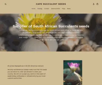 Capesucculentseeds.com(Cape Succulent Seeds) Screenshot