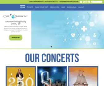 Capesymphony.org(Cape Cod Symphony Orchestra) Screenshot