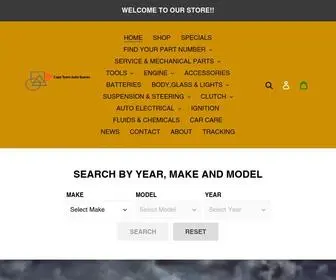 Capetownspares.com(Cape Town Auto Spares and Accessories) Screenshot