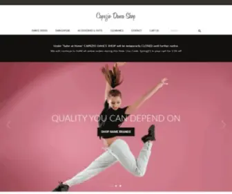 Capeziodanceshop.com(Capezio Dance Shop) Screenshot