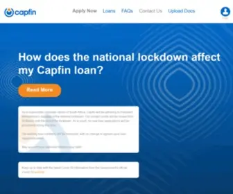 Capfin.co.za(Apply for a Capfin loan of up to R50 000. Capfin) Screenshot