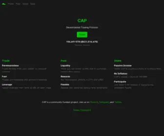 Cap.finance(On-Chain Perpetuals Exchange) Screenshot