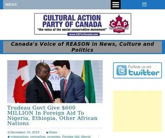 Capforcanada.com(Cultural Action Party of Canada) Screenshot