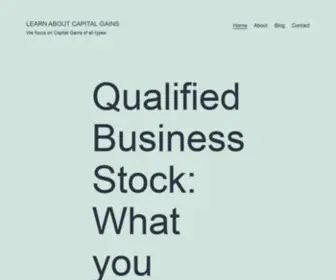 Capgains.com(  Qualified Business Stock) Screenshot