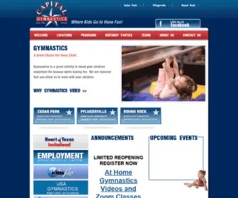 Capgym.com(Capital Gymnastics) Screenshot