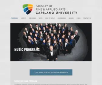 Capilanoumusic.ca(Capilano University Music) Screenshot