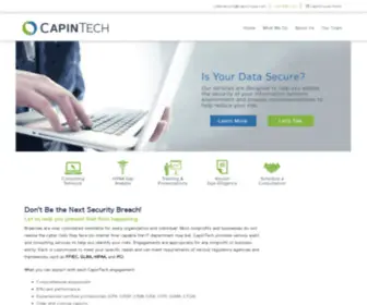 Capintech.com(All organizations are at risk of a cyber attack. CapinTech offers a range of cybersecurity and) Screenshot
