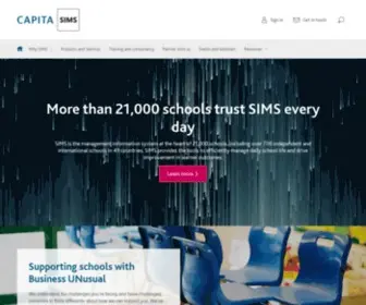 Capita-Sims.co.uk(SIMS management information system) Screenshot