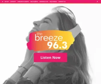 Capital963.com(96.3 The Breeze Edmonton's Home for Relaxing Favourites and) Screenshot