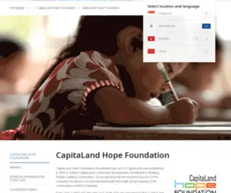 Capitalandhopefoundation.com(CapitaLand’s sustainability strategy) Screenshot