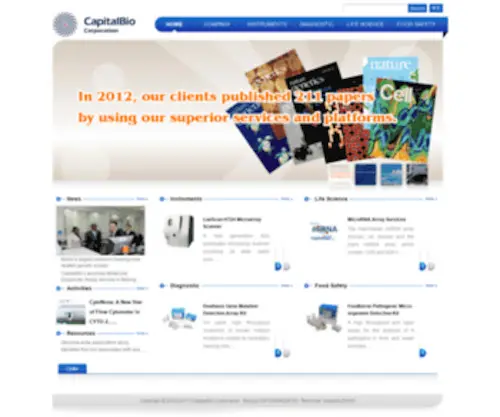 Capitalbio.com(CapitalBio Corporation) Screenshot