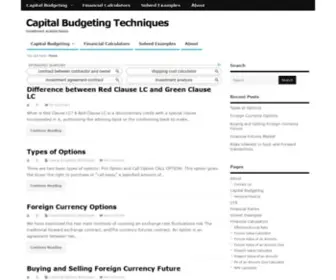 Capitalbudgetingtechniques.com(Capital budgeting decisions) Screenshot