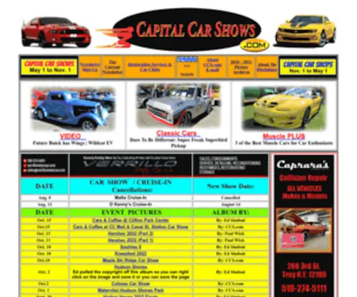 Capitalcarshows.com(Capital Car Shows) Screenshot