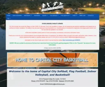 Capitalcityathletics.com(Austin Parks & Recreation Athletics) Screenshot