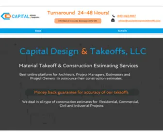 Capitaldesignandtakeoffs.com(CAPITALTAKEOFFS) Screenshot