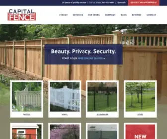 Capitalfence.net(New Privacy Fence Potomac MD) Screenshot