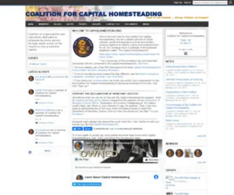 Capitalhomestead.org(Coalition for Capital Homesteading) Screenshot