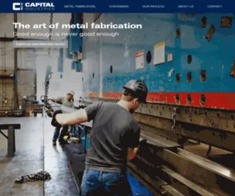 Capitalind.com(Capital Industries Metal Fabrication) Screenshot