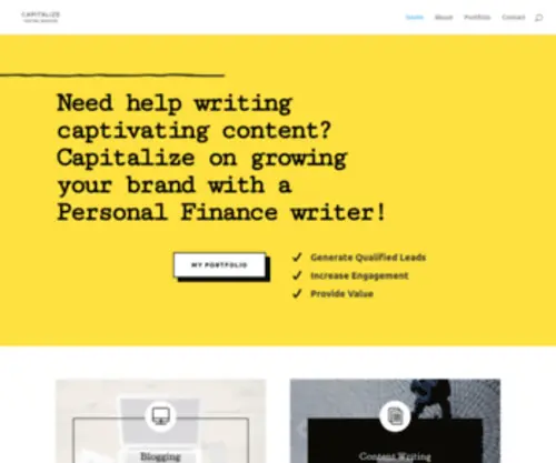 Capitalizewriting.com(Capitalize Writing Services) Screenshot