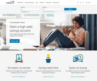 Capitalone.com(Explore Capital One accounts for you and your business) Screenshot