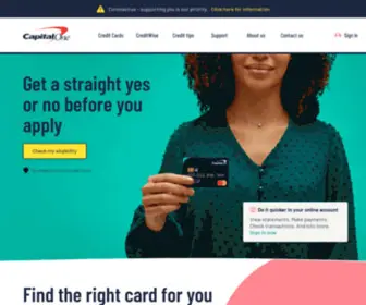 Capitalonecup.co.uk(Capital One Credit Cards UK) Screenshot