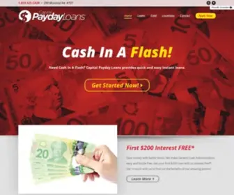 Capitalpaydayloans.ca(Cash In A Flash) Screenshot