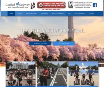 Capitalsegway.com(Washington DC Segway Tours) Screenshot