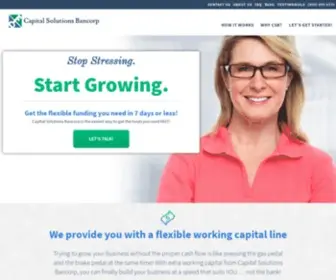 Capitalsolutionsbancorp.com(Capital Solutions Bancorp) Screenshot