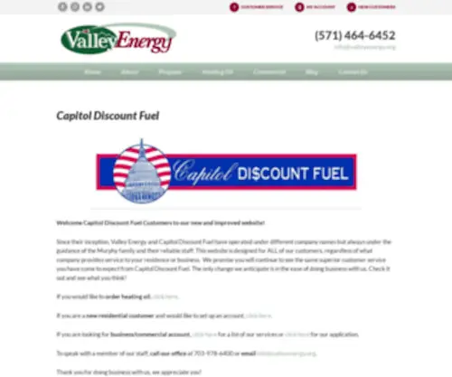 Capitoldiscountfuel.com(Capitol Discount Fuel) Screenshot
