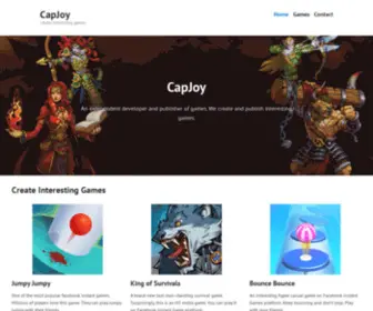 Capjoy.com(Create interesting games) Screenshot