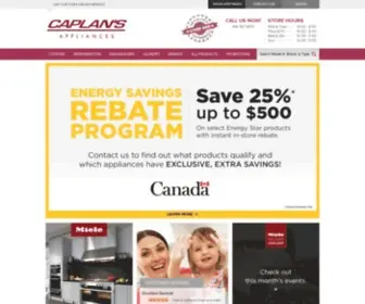 Caplans.ca(Caplan's Appliances) Screenshot