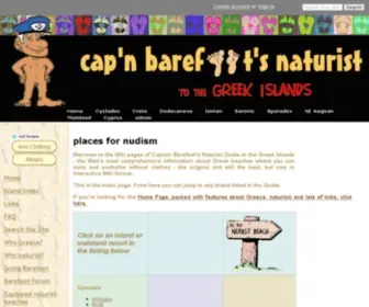 Capnbarefoot.info(Places for nudism) Screenshot