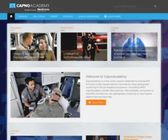 Capnoacademy.com(A free online resource dedicated to training EMS clinicians to help improve patient outcomes by using capnography monitoring in the pre) Screenshot