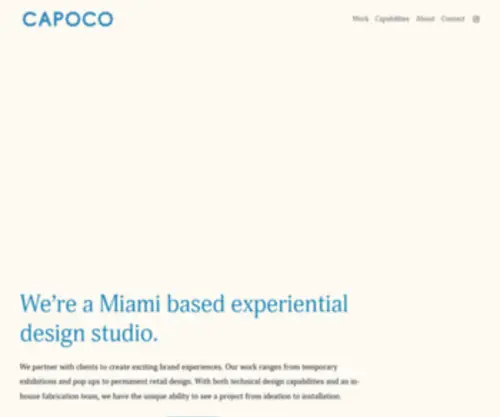 Capoco.co(Miami Experiential) Screenshot