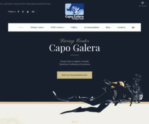 Capogalera.com(Capo Galera Diving Center) Screenshot