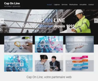 Caponline.net(CAP ON LINE INTERNET SERVICES LYON création de sites internet et d'intranets de gestion pour les professionnels et les particuliers) Screenshot