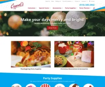 Cappelsinc.com(Online Party Store & Halloween Costume Shop) Screenshot