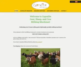 Capralite.com(Capralite Milkers) Screenshot