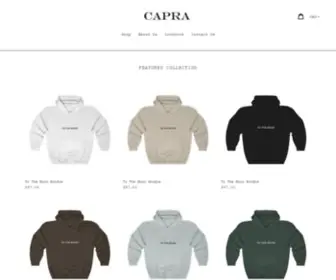 Capraofficial.com(Designer luxury streetwear brand based out of toronto. Capra) Screenshot