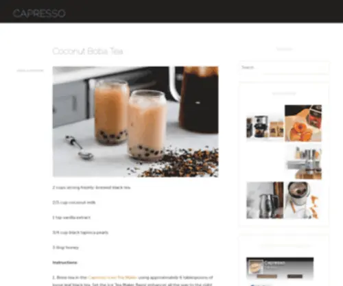 Capressoblog.com(Capresso) Screenshot