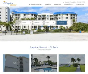 Capricestpetebeach.com(Caprice Resort) Screenshot