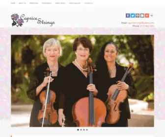 Capricestrings.com(San Diego string quartet) Screenshot