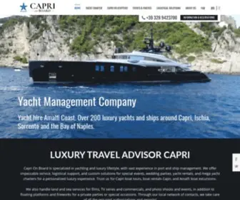 Caprionboard.com(Luxury Yacht Charters) Screenshot