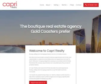 Caprirealty.com.au(Boutique Gold Coast Real Estate agency) Screenshot