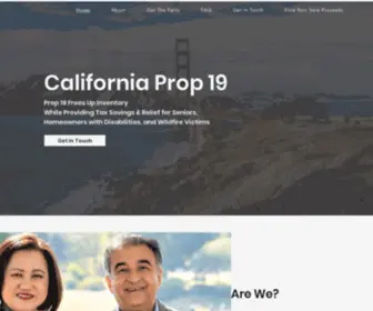 Caproposition19.com(California Proposition 19) Screenshot