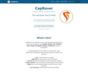 Caprover.com(Free and Open Source PaaS) Screenshot