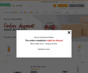 Capsandjars.com(Cosmetics and Pharmacy Packaging) Screenshot