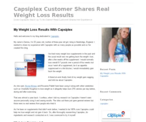 Capsiplexresults.co.uk(Capsiplex Customer Shares Real Weight Loss Results) Screenshot