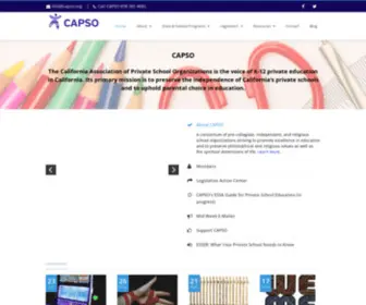 Capso.org(California Association of Private School Organizations) Screenshot