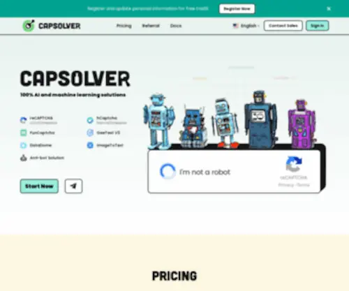 Capsolver.com(Captcha solver) Screenshot